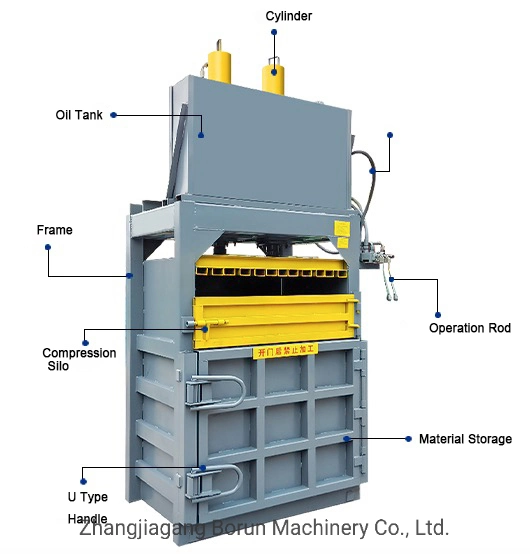 30ton Double Vertical Type Hydraulic Baler for Plastic Pet Bottles