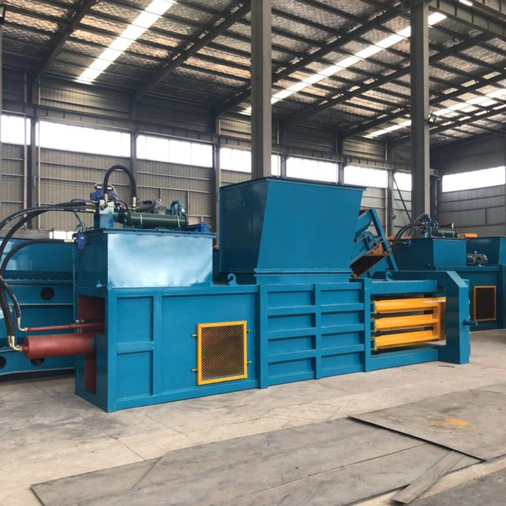 Hydraulic Bagging Press Baler Horizontal Hydraulic Pet Waste and Plastic Bottle Compactor Baler Machine Horizontal