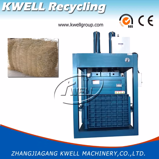 Empacadora de palma de fibra/empacadora hidráulica de fibra de coco/máquina empacadora de fibra de algodón para empacar cajas de cartón, hilo de algodón, plástico, madera