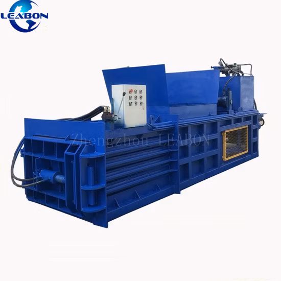 Máquina empacadora de chatarra de botella de tela de esponja de fibra hidráulica horizontal semiautomática