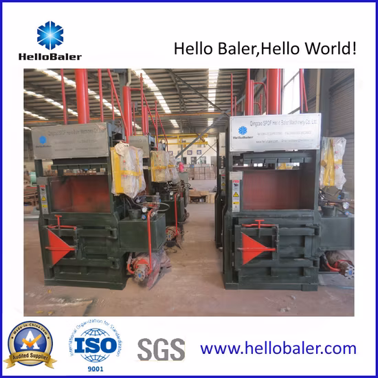 Empacadora hidráulica vertical para empacar algodón / trabajo de fibra con máquina de apertura